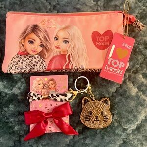 Top Model Kids Pink Pencil Case & Charm Keychain Set by Depesche